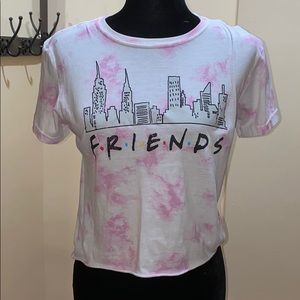 ‘Friends’ Tie Die Cropped Tee